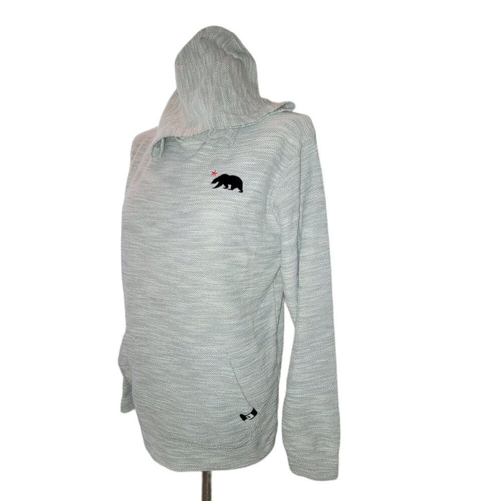 Dikotomy California Logo Hoodie Gray Fleck Jacket Woman's Size Large JJ3450